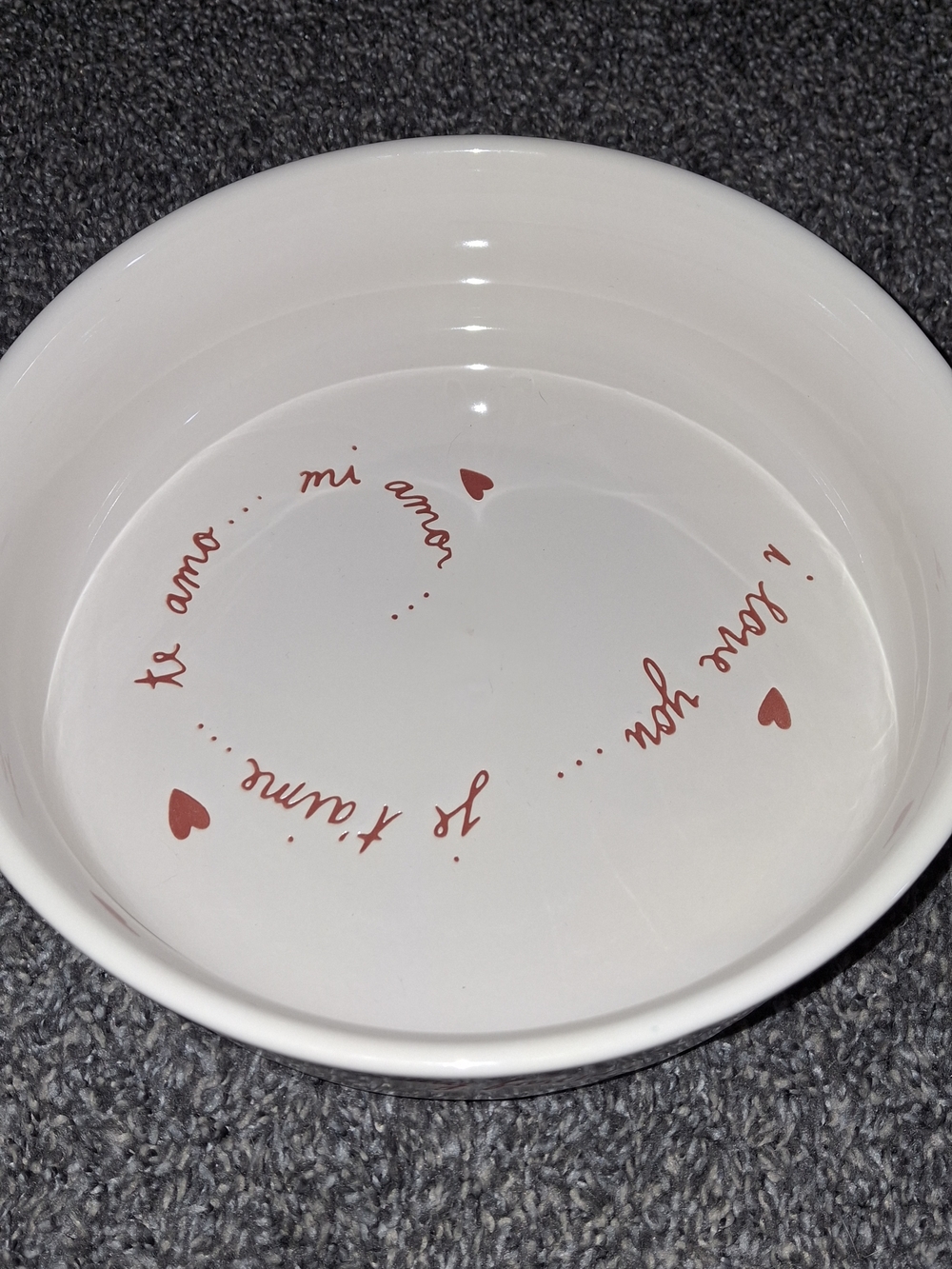 ❤️ NEW!! Rae Dunn White Ceramic Baker with Red Heart Script - Picture 5 of 5